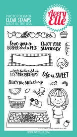 Avery Elle Clear Photopolymer Rubber Stamp Set - Fruit Stand