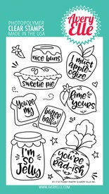 Avery Elle Clear Photopolymer Rubber Stamp Set - Punny Pantry