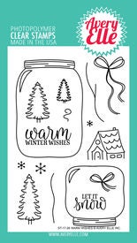 Avery Elle Clear Photopolymer Rubber Stamp Set - warm wishes