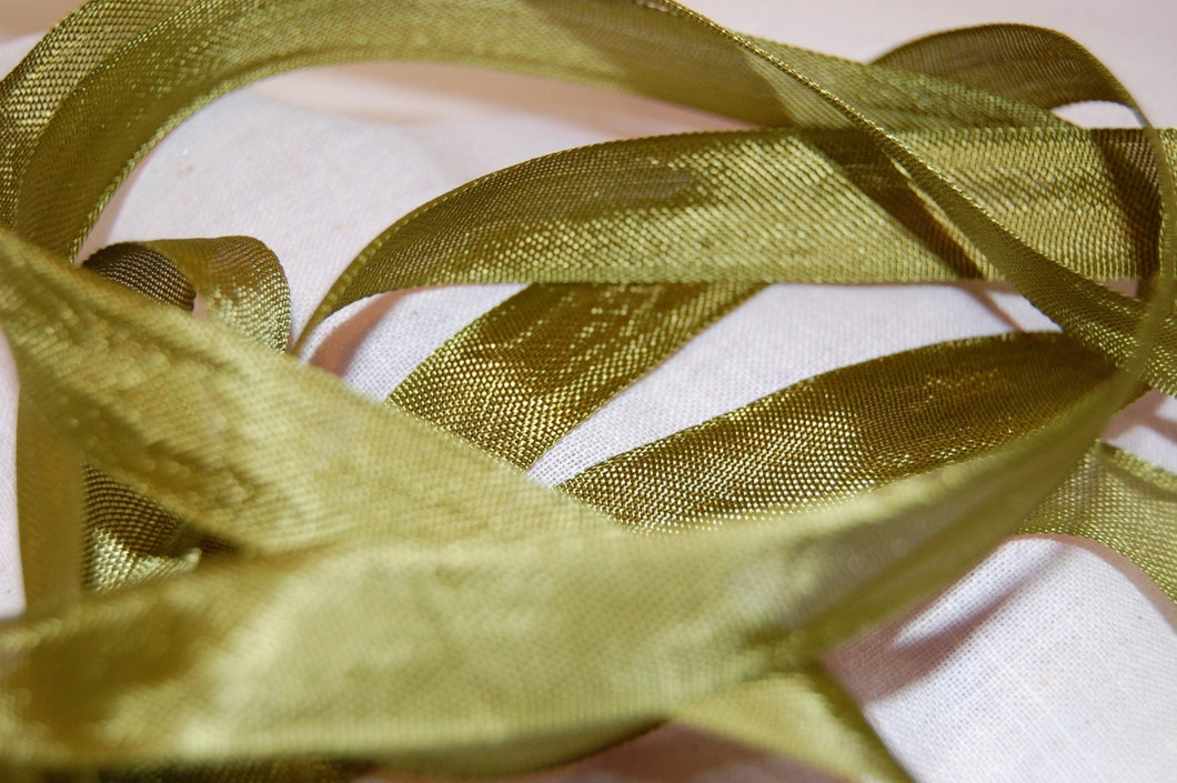 Olive Green Vintage Seam Binding Ribbon