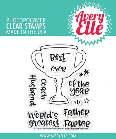 Avery Elle Clear Photopolymer Rubber Stamp Set - worlds greatest