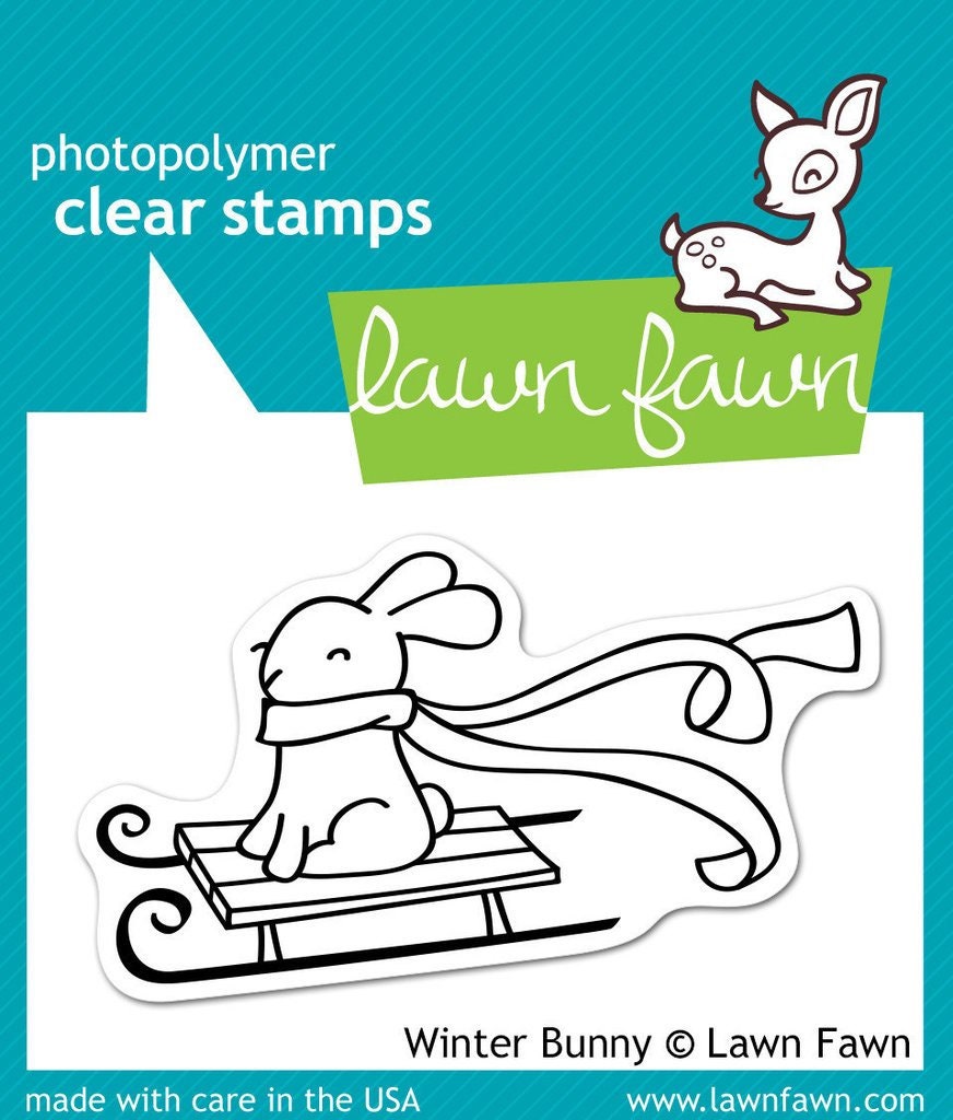 Lawn Fawn Clear Photopolymer Rubber Stamp set - Winter Bunny