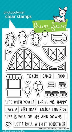 Lawn Fawn Clear Photopolymer Rubber Stamp set- Coaster Critters