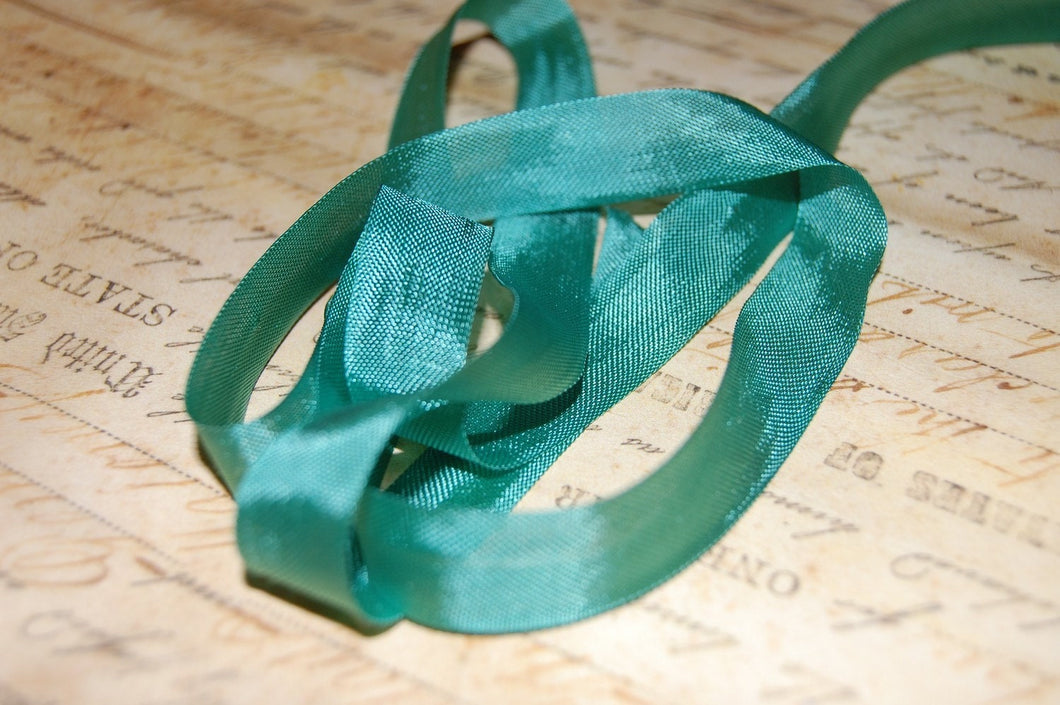 Jade Green Vintage Seam Binding Ribbon