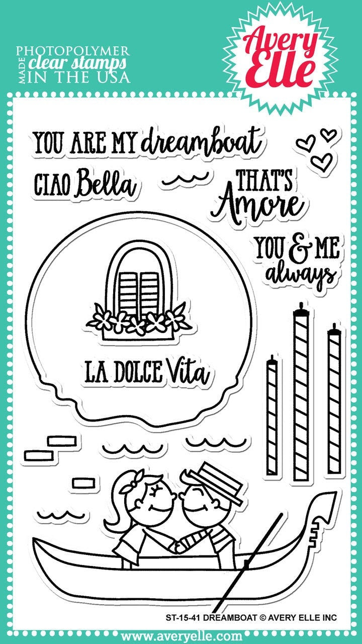 Avery Elle Clear Photopolymer Rubber Stamp Set - dreamboat