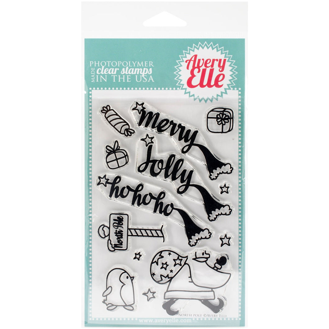 Avery Elle Clear Photopolymer Rubber Stamp Set- North Pole