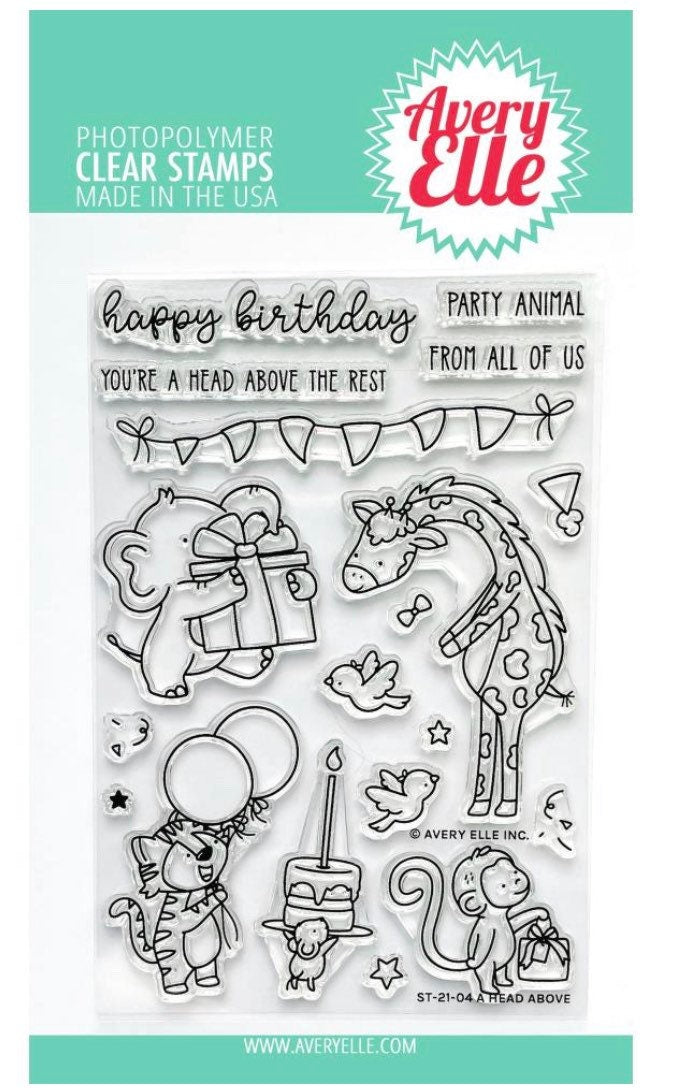 Avery Elle Clear Photopolymer Rubber Stamp Set - A Head Above