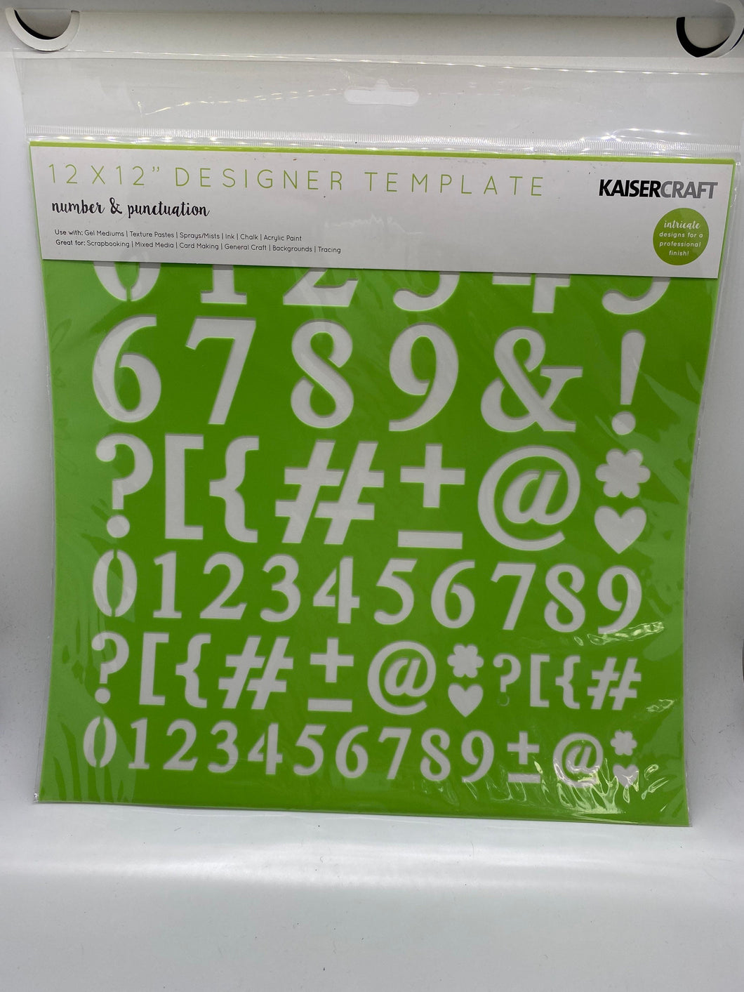 Kaisercraft Number and Punctuation Stencil