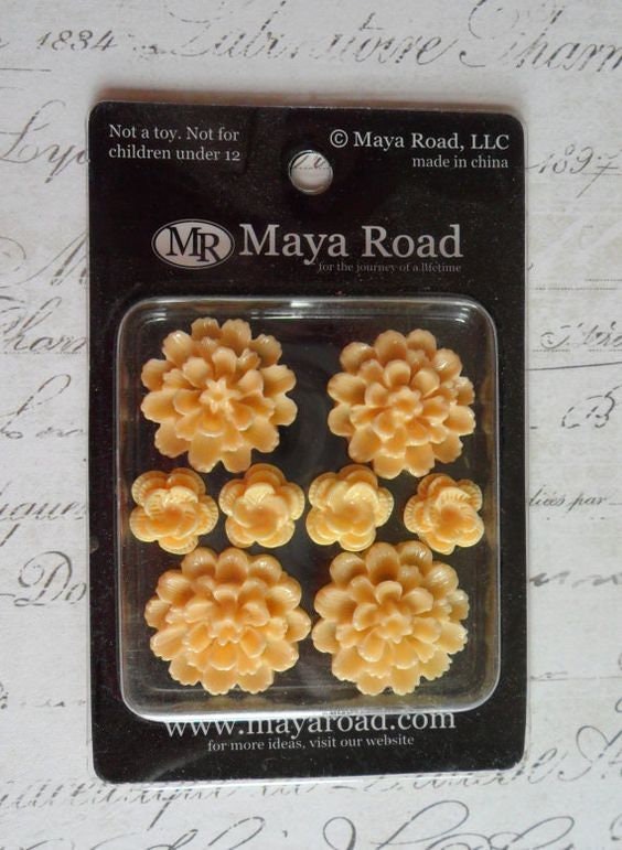 Maya Road: Resin Blossoms in Cream