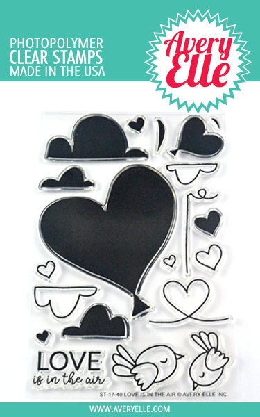 Avery Elle Clear Photopolymer Rubber Stamp Set - Love is in the Air