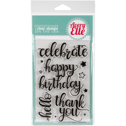 Avery Elle Clear Photopolymer Rubber Stamp Set -  Big Greetings