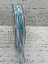 Load image into Gallery viewer, Loose Weave Metallic Ocean Pulled Thread Ribbon 5/8 wide
