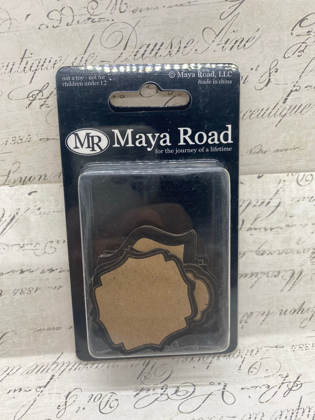 Maya Road Black on Kraft Jotter Tags