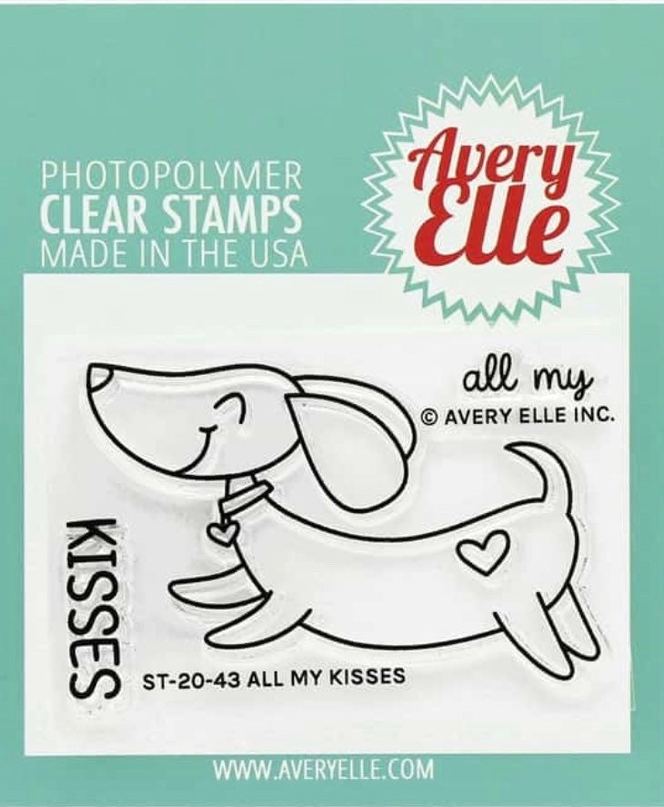 Avery Elle Clear Photopolymer Rubber Stamp Set - All My Kisses