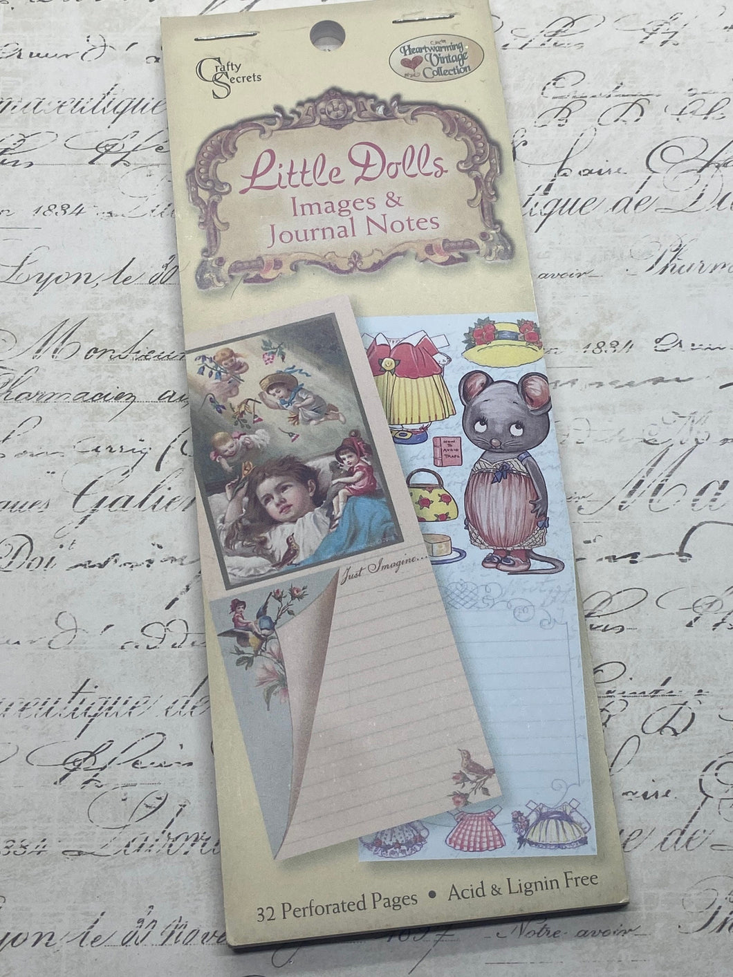 Crafty Secrets Heartwarming Vintage Image Journal - Little Dolls