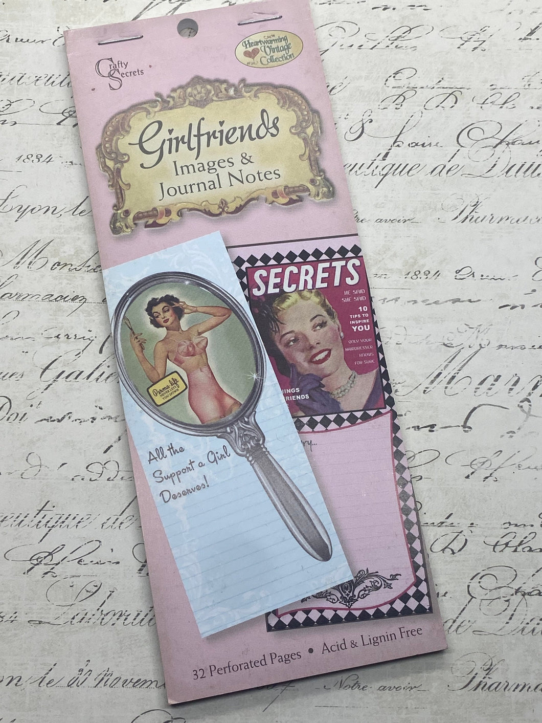 Crafty Secrets Heartwarming Vintage Image Journal - Girlfriends