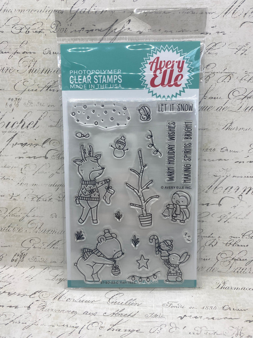 Avery Elle Clear Photopolymer Rubber Stamp Set - Tiny Tree