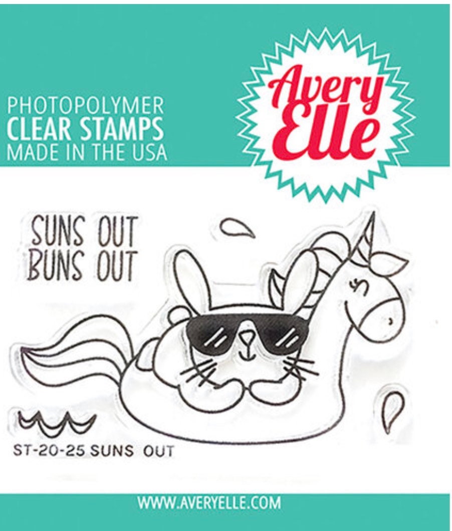 Avery Elle Clear Photopolymer Rubber Stamp Set - Suns Out