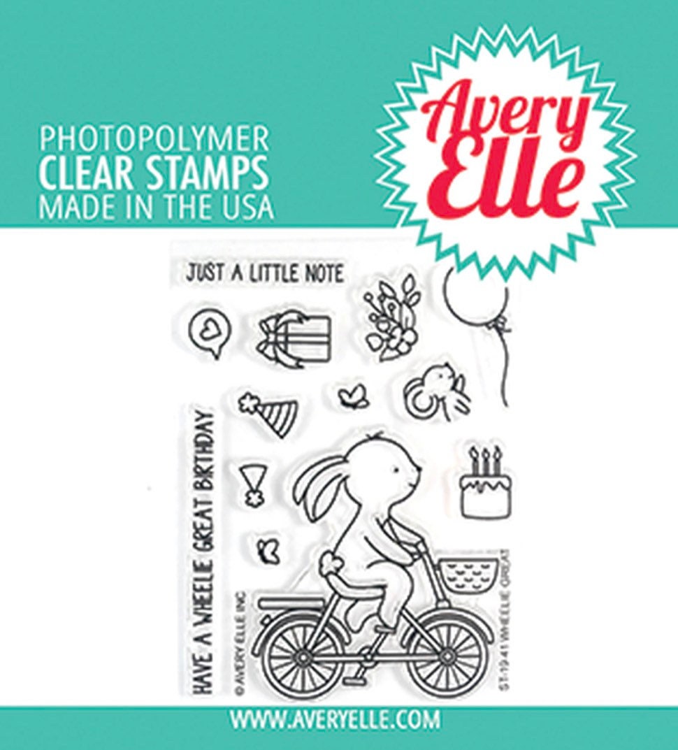 Avery Elle Clear Photopolymer Rubber Stamp Set - wheelie