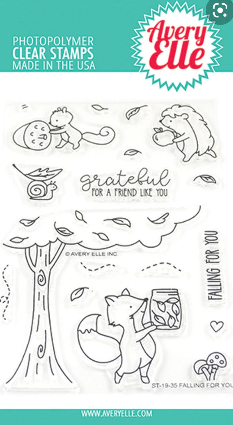 Avery Elle Clear Photopolymer Rubber Stamp Set - Falling For You