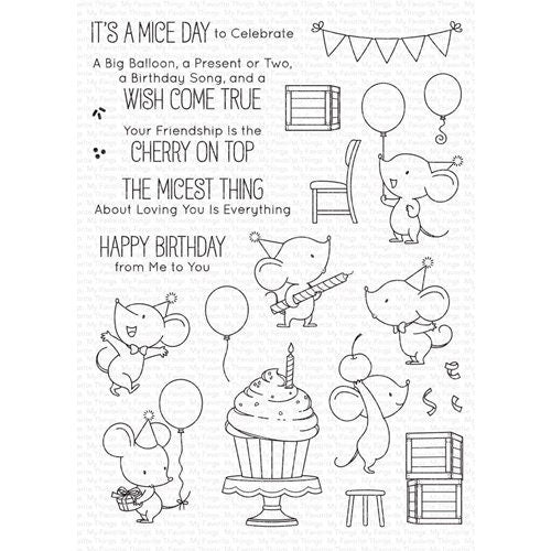 My Favorite Things Clear Rubber Stamp Set Its a Mice Day to Celebrate