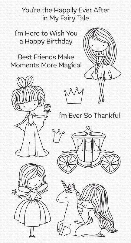 My Favorite Things Clear Rubber Stamp Set pretty princess