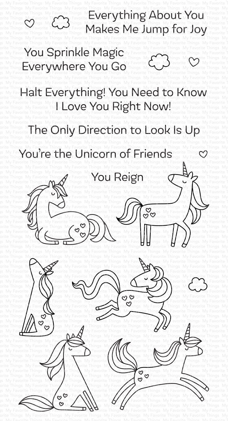 My Favorite Things Clear Rubber Stamp Set Friendly Unicorns