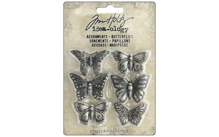 Tim Holtz Ideaology Adornment Charms Butterflies
