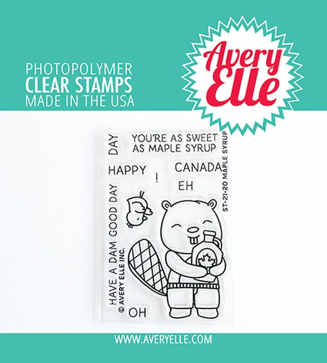 Avery Elle Clear Photopolymer Rubber Stamp Set - Maple Syrup