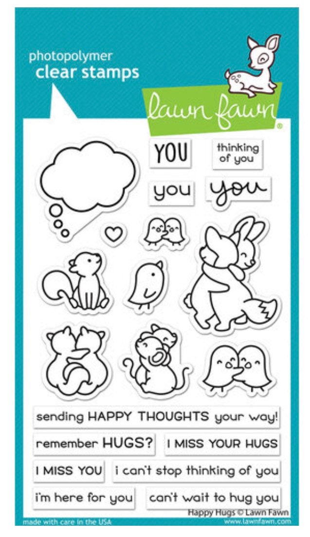 Lawn Fawn Clear Photopolymer Rubber Stamp Set Happy Hugs