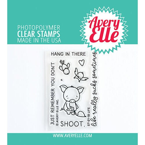 Avery Elle Clear Photopolymer Rubber Stamp Set - Life