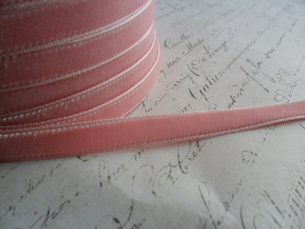 3/8 Cotton Candy Pink Velvet Ribbon
