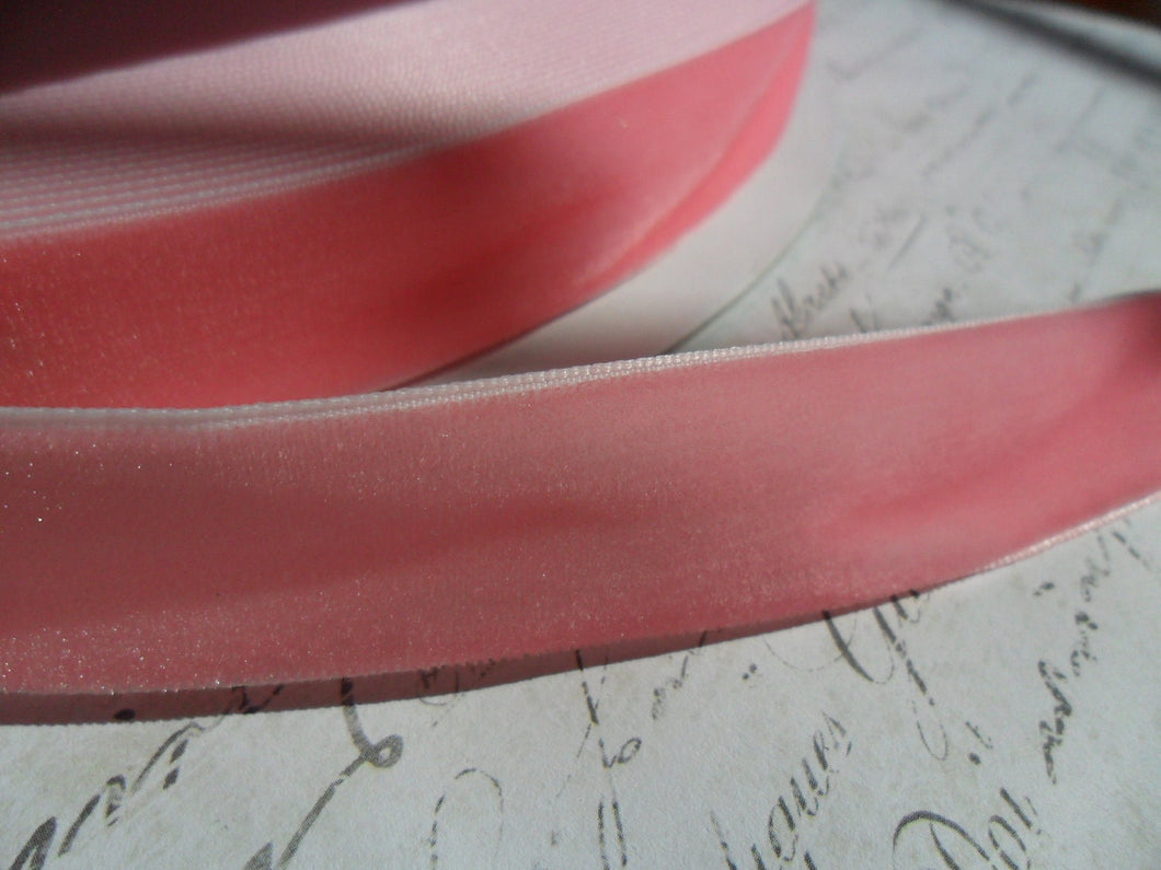 7/8 Cotton Candy Pink Velvet Ribbon