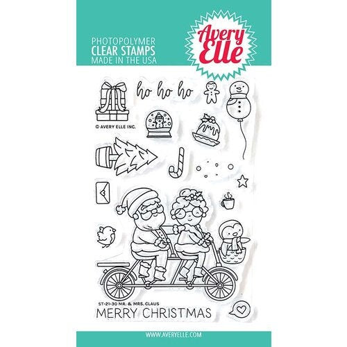 Avery Elle Clear Photopolymer Rubber Stamp Set - Mr and Mrs Claus