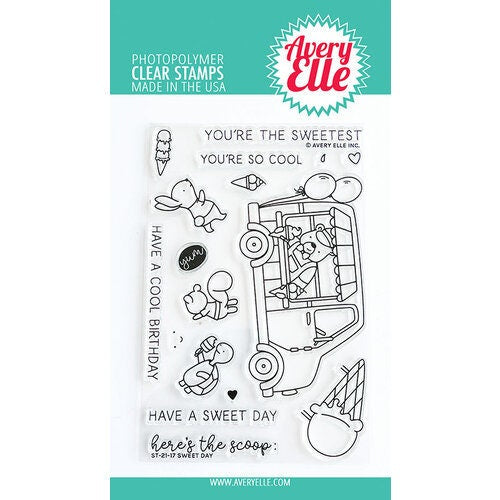 Avery Elle Clear Photopolymer Rubber Stamp Set - Sweet Day