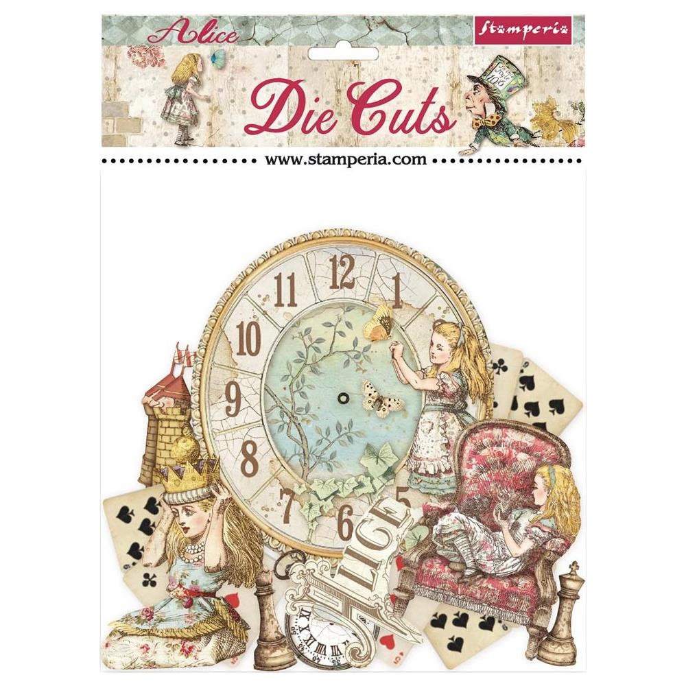 Alice Through the Looking Glass Collection by Stamperia Chipboard die cuts 47pc