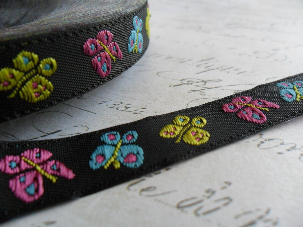Beautiful Butterfly Ribbon Trim Multi Color