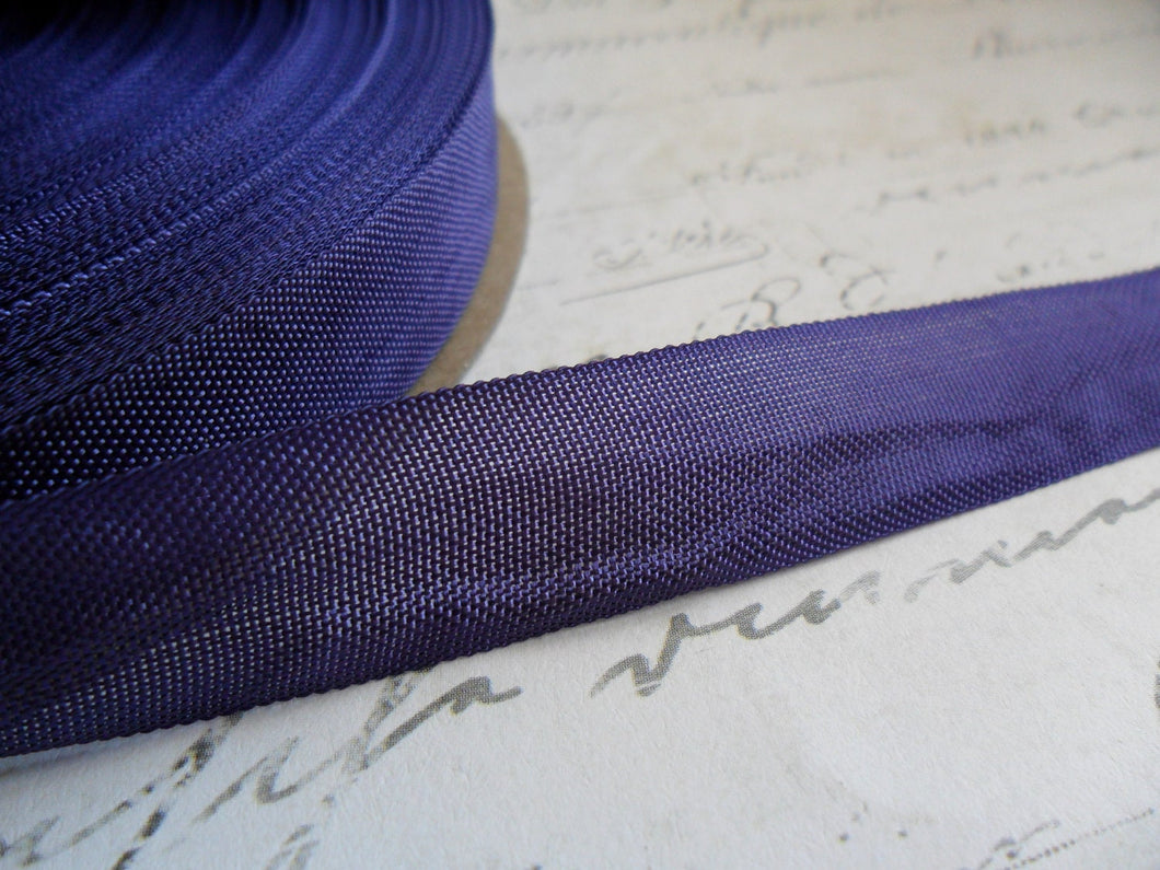 Violets are Blue  Vintage Seam Binding Ribbon