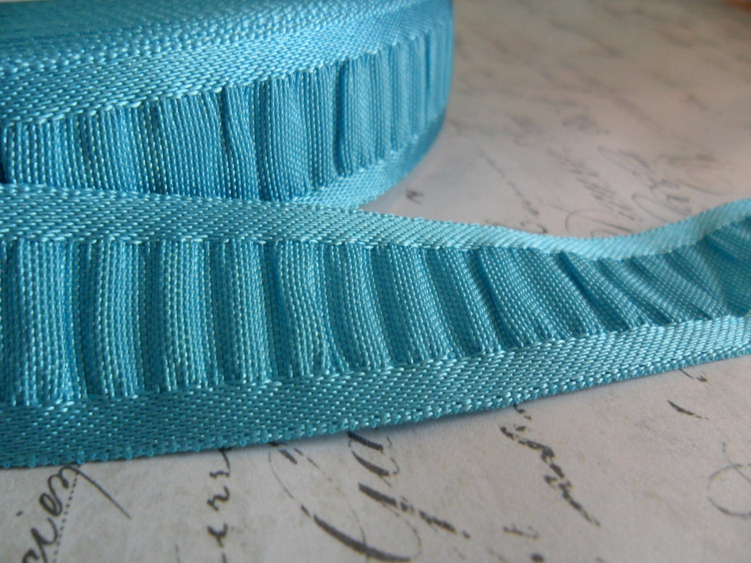 7/8 inch French Blue Shirred Ribbon