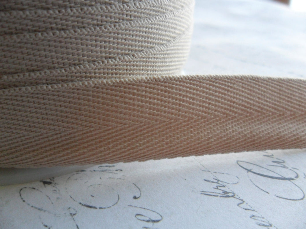 Sandstone Twill Tape approx 3/4  inch wide