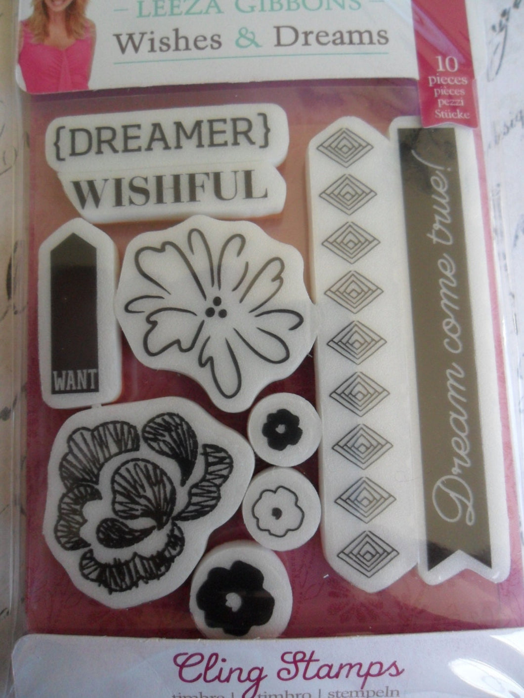 Prima Cling Rubber Stamp Set Wishes and Dreams Collection by Leeza Gibbons