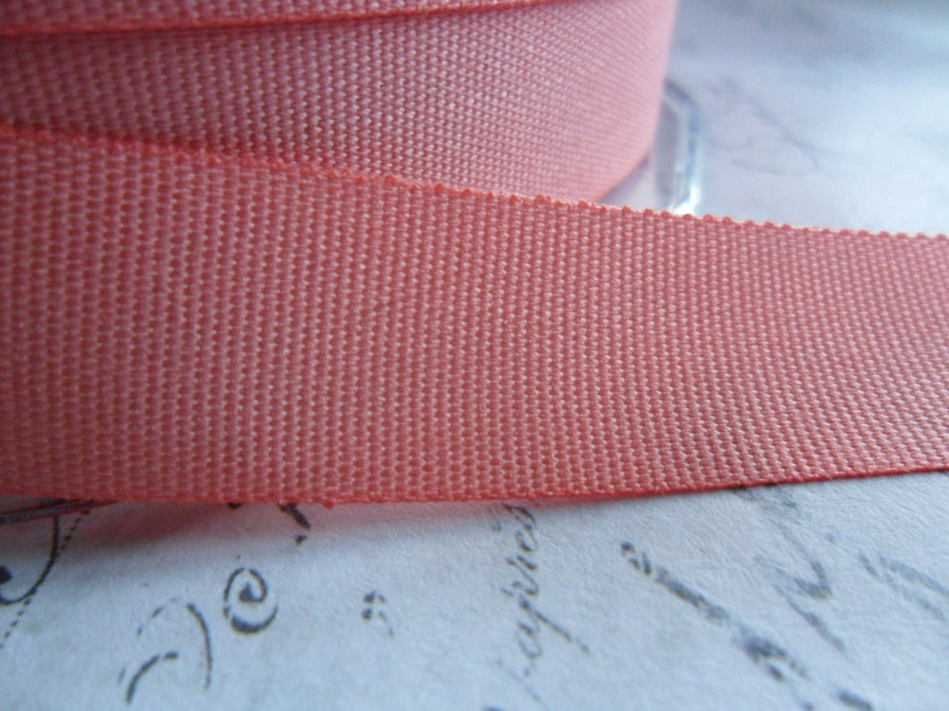 Light Canvas Coral Peach Ribbon approx 5/8  inch wide