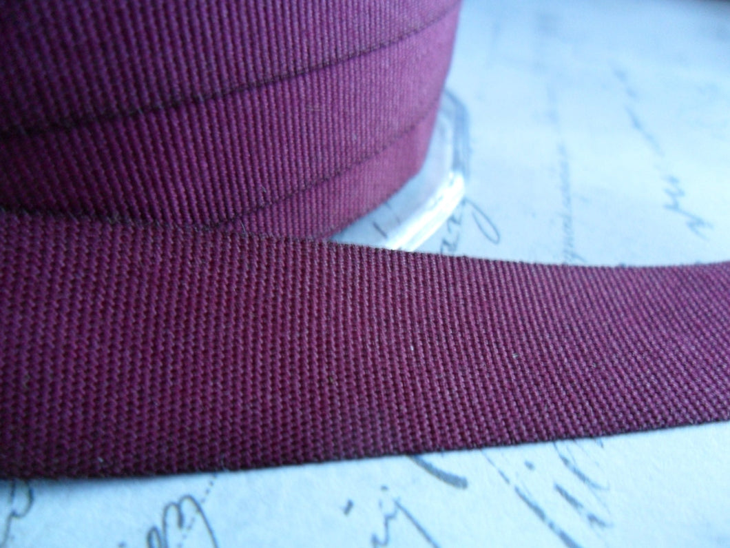 Light Canvas Plum Wine Ribbon approx 5/8  inch wide
