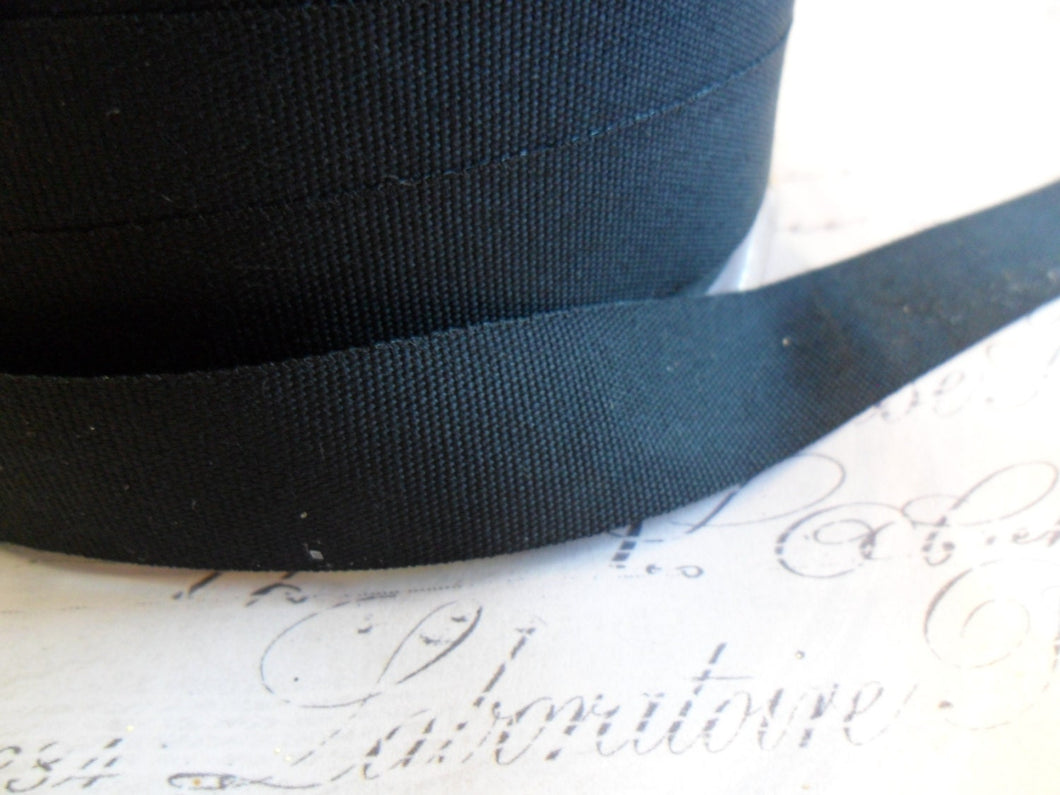 Light Canvas Black Ribbon approx 5/8  inch wide