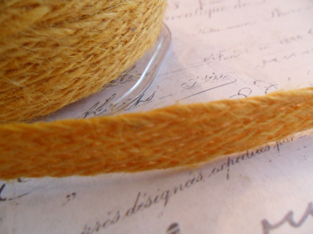 Golden Buttercup woven Jute Burlap 3/8 wide Braid