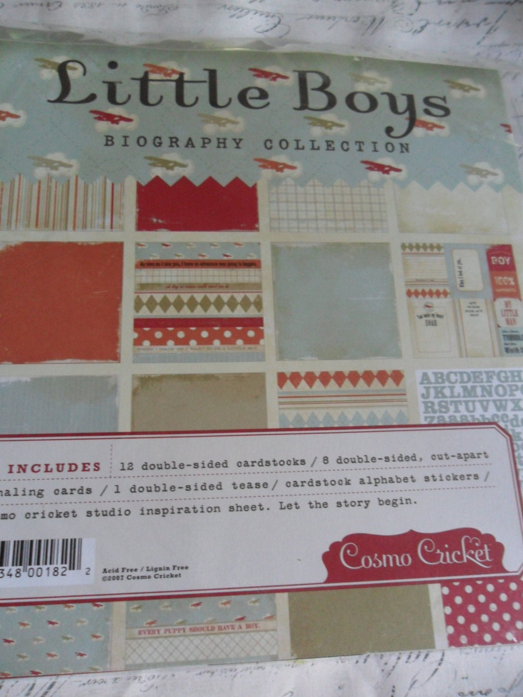 Cosmo Cricket 8x8 Paper Crafting kit Biography Collection- little boys