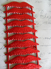 Load image into Gallery viewer, Metallic Red Foil German Dresden Scrap Angel Wings
