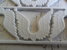 Load image into Gallery viewer, 8 matte White German Dresden Scrap Angel Wings
