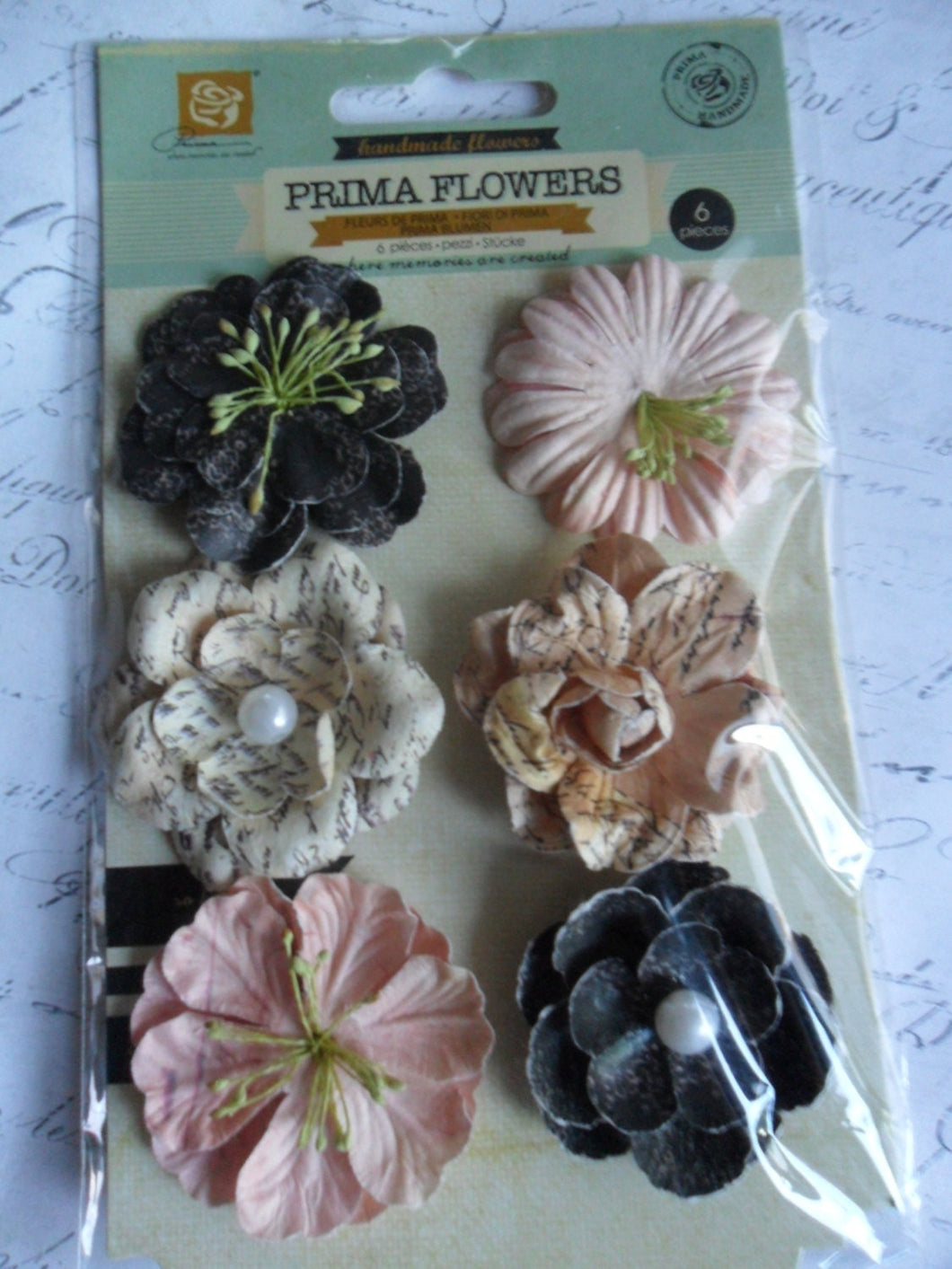 Pretty Prima Flowers Vinetta Collection Almanac set of 6 flowers