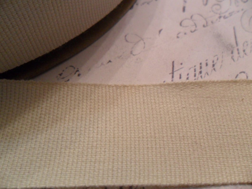Organic Cotton  Natural Woven 7/8 inches wide